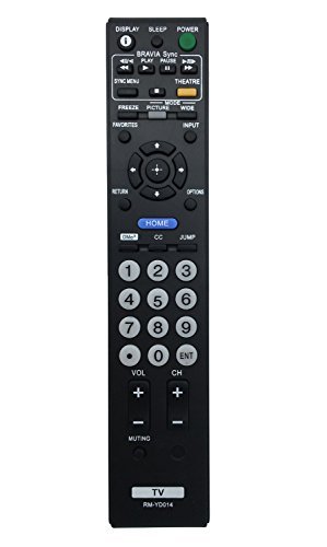 New RM-YD014 Replaced Remote fits for Sony TV KDL32XBR4 KDF37H1000 KDL40D3000 KDL40V3000 KDL40VL130 