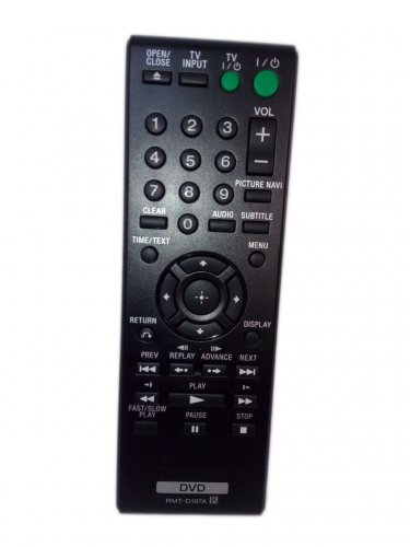 Replacement Remote Control Compatible for Sony DVP-SR210P RMT-D197A DVPSR120 DVPSR310P DVP-SR510H CD