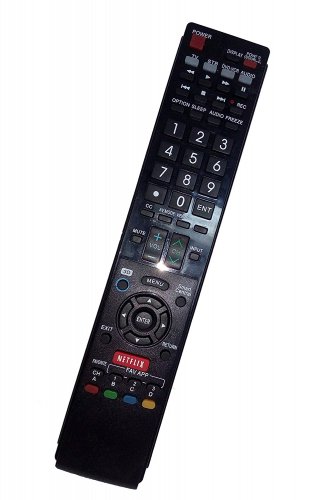 Replacement Remote Control Compatible for Sharp LC-60C7450 RRMCGA935WJSA LC52C6400U LC40LE830U LC40L
