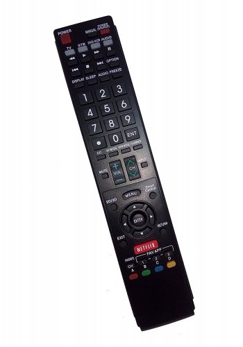 Replacement Remote Control Compatible for Sharp LC60EQ10U RRMCGB118WJSA LC-60SQ10U LC60SQ15U LC-60UQ