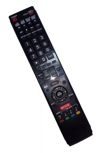 Replacement Remote Control Compatible for Sharp LC60LE745 RRMCGB005WJSA LC60C6500U LC46LE830UN LC52L