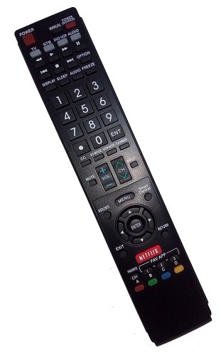 Replacement Remote Control Compatible for Sharp LC-60EQ10U RRMCGB172WJSA LC70SQ17 LC-70SQ17 LC70UD27