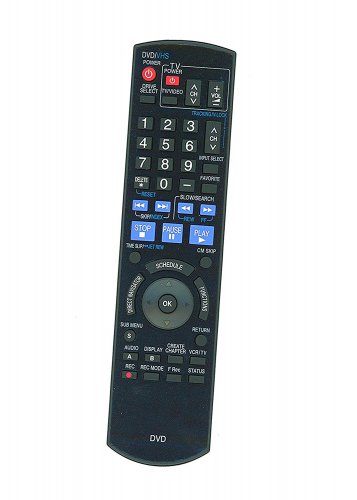 Replacement Remote Control Compatible for Panasonic DMREZ48K DMR-EZ47K EUR7659T50 DMR-EZ28 DMREZ475V