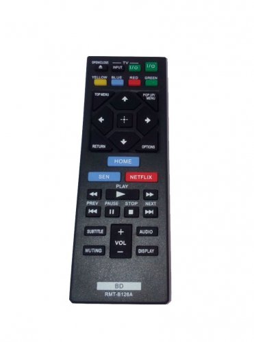 RMT-B126A BD DVD Remote Control Replacement for Sony BDP-S5200 BDP-BX52 BDP-S5200E Blu-Ray Disc Play