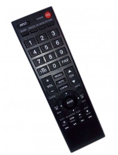 Replacement Remote Control Compatible for Toshiba 43L310U 46SL412U 50L1350 50L5200 55HT1 LED HDTV TV