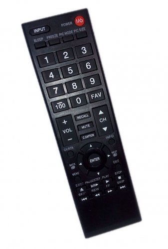 Replacement Remote Control Compatible for Toshiba 40E200U 19C100 26C100U 32L1300 40FT2UX LED HDTV TV