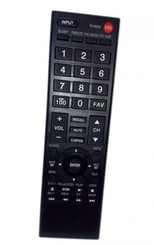 Replacement Remote Control Compatible for Toshiba 19SL400U 22C10 65L350U 40L5200U 50L1400UC LED HDTV