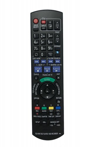 Replacement Remote Control Compatible for Panasonic DMP-BDT300 N2QAYB000508 DMPBD75 DMP-BD60K DMPBD8