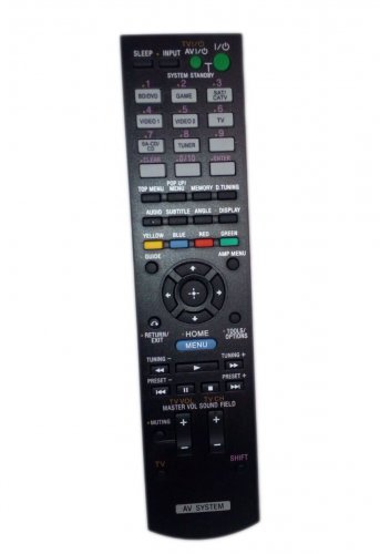 Replacement Remote Control Compatible for Sony RMAAU116 RM-AAU116 Audio / Video AV Receiver Home The