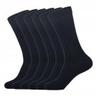 6 PACK Outlast Cotton Calf Casual Dress Socks FOR MEN - Navy Blue