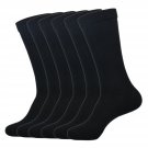 6 PACK Outlast Cotton Calf Casual Dress Socks FOR MEN - Black