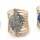 Druzy Drusy On a Spring Ring Check this new designer Ring