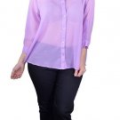 Sheer Lavender Blouse with Cut Out Back size 2X