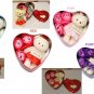Teddy with Flower Soap in Tin Heart RED only see my other listing