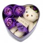 Teddy with Flower Soap in Tin Heart  PINK only see my other listing