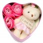 Teddy with Flower Soap in Tin Heart BLUE only see my other listing