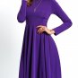 Royal Purple Long Sleeve Full Circle Skirt size M Great for Office or Dinner etc