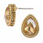 Stud Tear Drop Earrings Blue Sapphire Color, Ruby Red Color or Citrine Color
