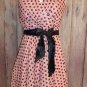 Dress Salmon Pink with Black Polka Dots Chiffon Dress size choice