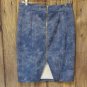 Sexy Denim Wash Color Full Front Zipper Skirt Size Choice 1XL 2XL or 3XL