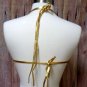 Bushed Metallic Gold and Blue 2pc Bikini Swim Set Very Sexy size M or XL