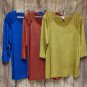 Shimmering Metallic Tops Choice Color & Size 1XL 2XL 3XL