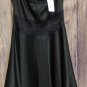 Strapless Black Cocktail Dress with Sheer Lace at Waist size 2XL