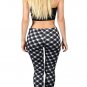 Warm Pants Fleece Lined Retro Black and White Geometric Plaid S/M or L/XL