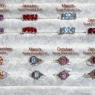 Sterling Silver Rings Choose Color Size and CZ Design