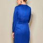 Royal Blue Designer Pencil Dress Size Choice S M XL 2XL