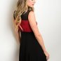 Cocktail Dress Sparking Red and Black Skirt size 12P