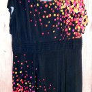 Dinner Dress Black with Bunch Colorful Dots size 22/24