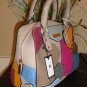 Patch Work Fashion Bag Taupe HUE & ASH Handbag