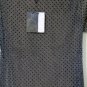 Retro Style Shimmering Black Swiss Dot Backless Dress size Large