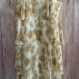 Summer Time Chiffon Tier Dress Cream with Mocha Print size S M L