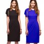 Royal Blue Pencil Dress from Office to Dinner Versatile Sizes 2XL 3XL 4XL 5XL