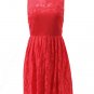Holiday Party Red Lace Dress Size Choice M or XL