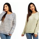 Boho Knit Sweater with a Surprise Back! Color and Size Choice