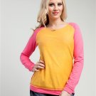 Fun Shirt Wild Juicy Summer Colors Mango and Coral pink size S or M