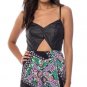 Classy Jumpsuit So Pretty Paisley with Faux Leather Cut Out Upper Size S M L