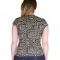 Black and Tan Blouse Easy Fit Size Choice L or XL
