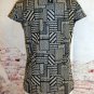 Black and Tan Blouse Easy Fit Size Choice L or XL