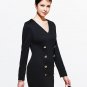 Winter Warm Black Dress Classic Office School Meeting size L or XL
