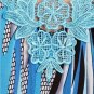 Maxi Blue Summer Nite Dress with Lace Motif
