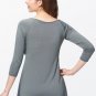 Gunmetal Gray Top Sexy Drape Across Chest size Choice M L or XL
