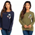 Emoji Top Choice Army Green or Navy Blue Size Choice Boyfriend Size