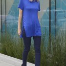 Royal Blue Tunic Side Lace Up's Ties Size  L (only 1 left)