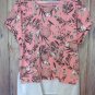 Fun 2 Tone Block Color Soft Pastel Pink and White Top Size Choice 1X, 2X or 3X