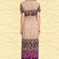 Maxi Dress Slinky Easy Fit Soft Purples and Tans size Choice M or L