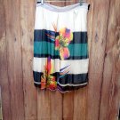 Chiffon White Skirt with Floral Print size Choice 1X 2X 3X